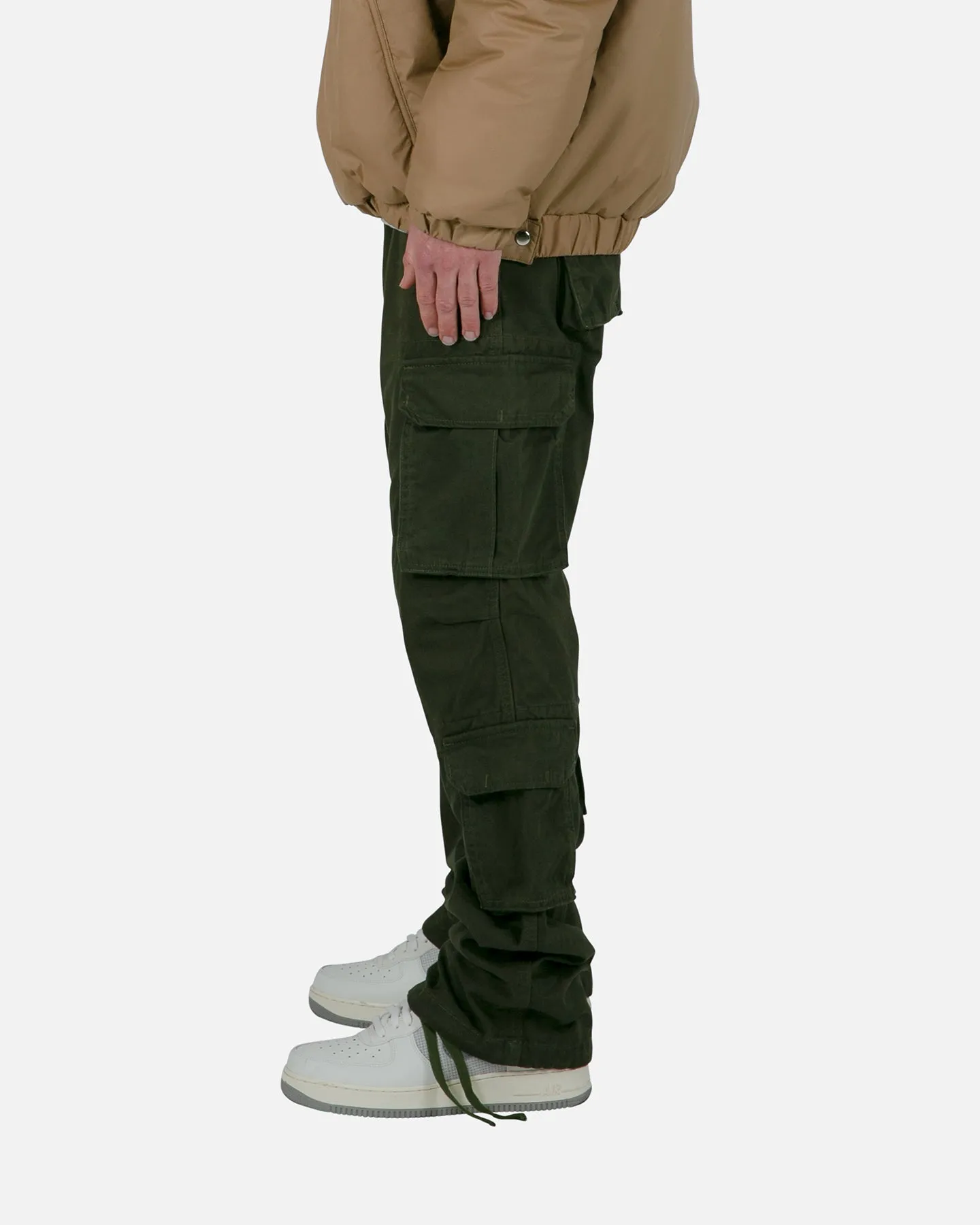 MNML Baggy Double Pocket Cargo Pants Olive