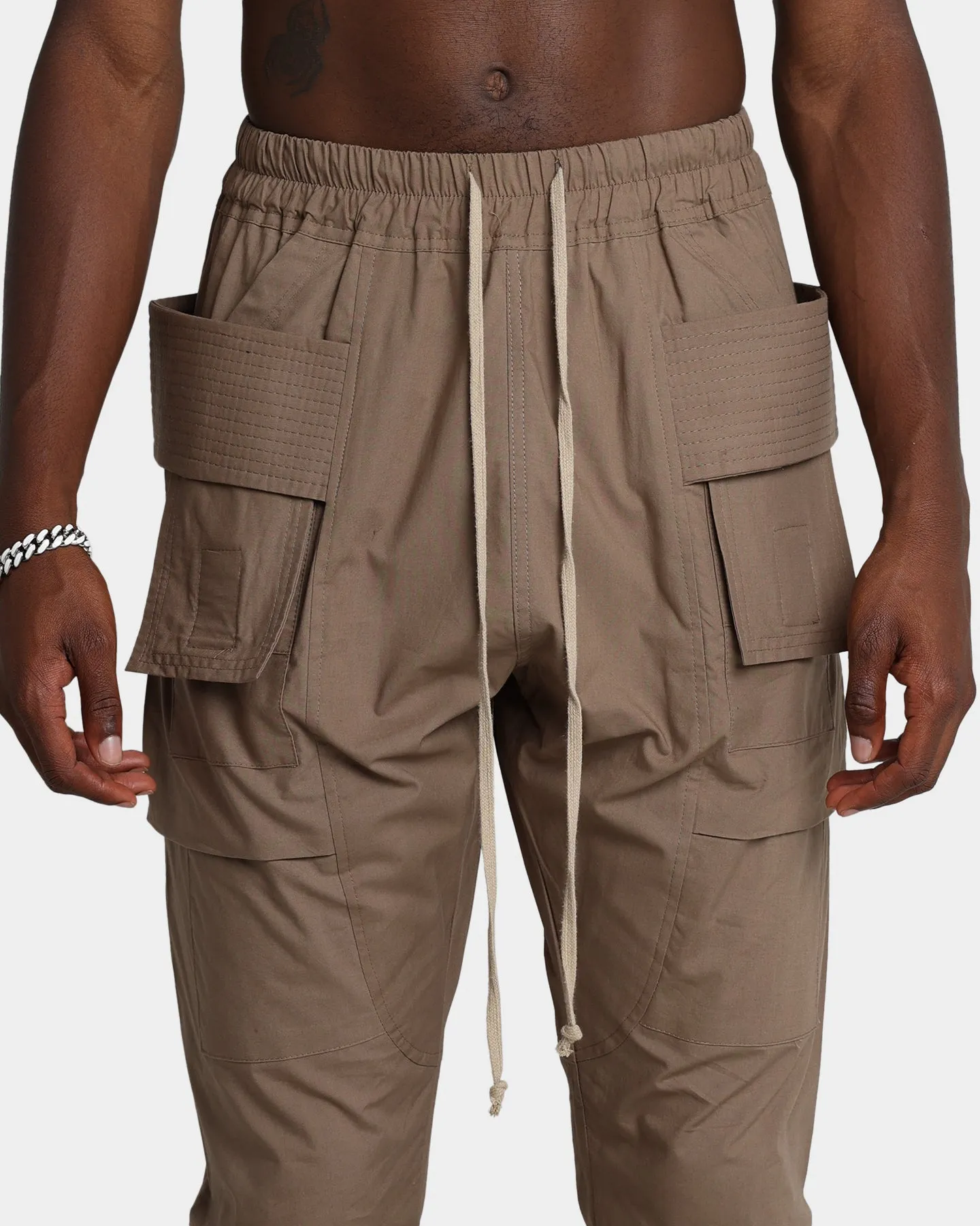 MNML Drop Crotch Cargo Pants Stone