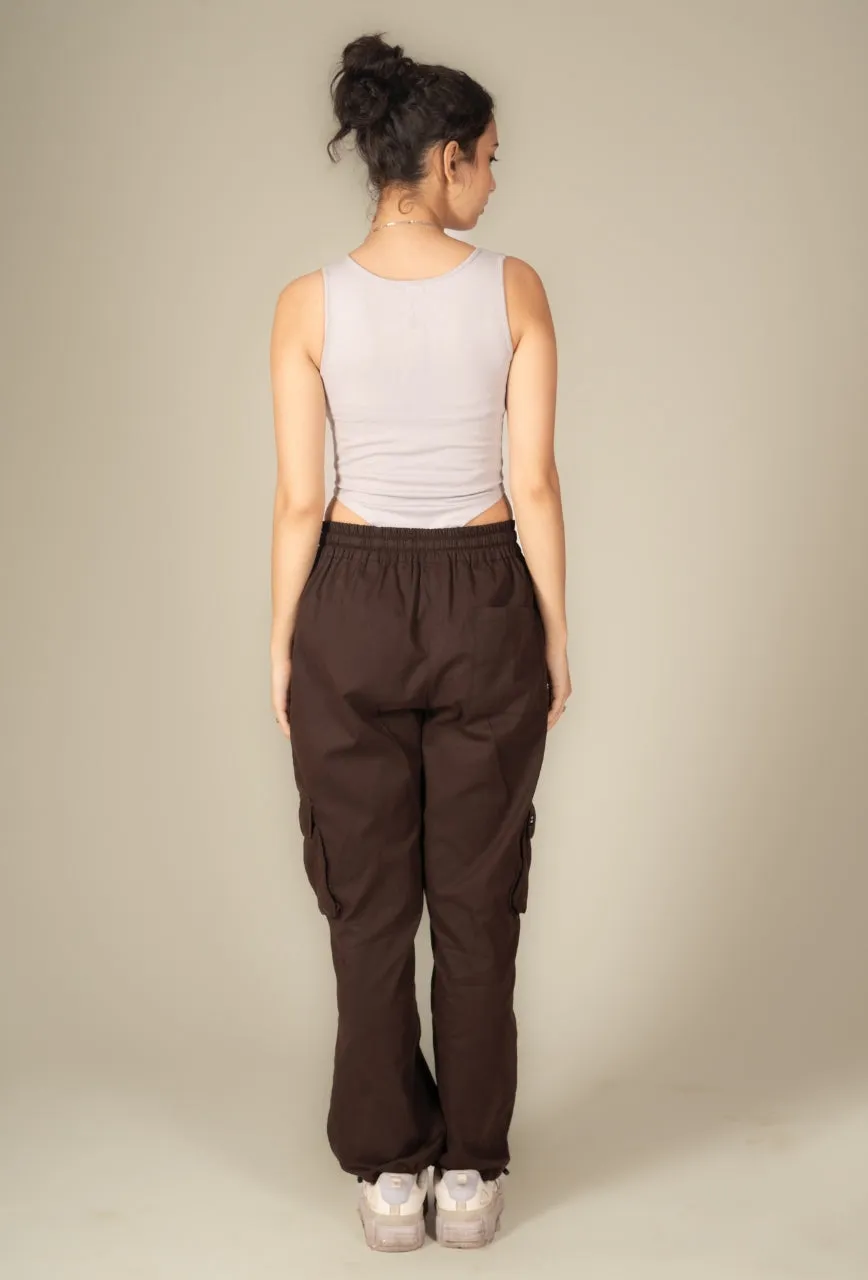 Mocha Cargo Parachute Pant - Unisex Comfy Pant