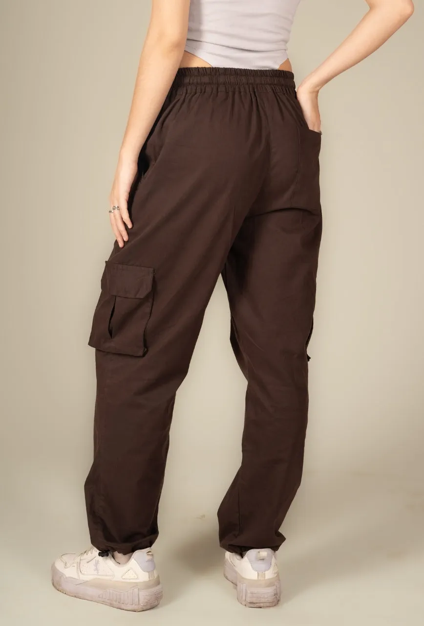 Mocha Cargo Parachute Pant - Unisex Comfy Pant