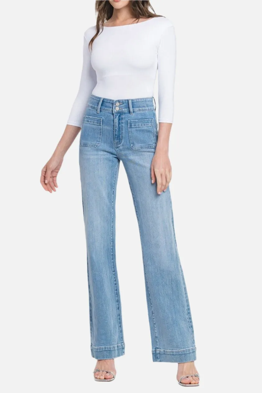 Natalie 90s Vintage Super High Rise Flare Jeans