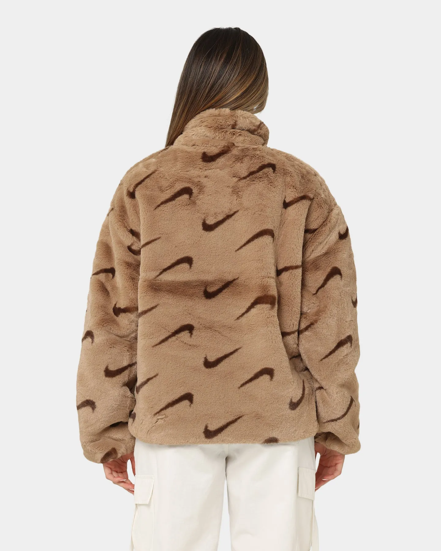 Nike Women's Nike Sportswear Faux Fur All Over Print Dark Driftwood