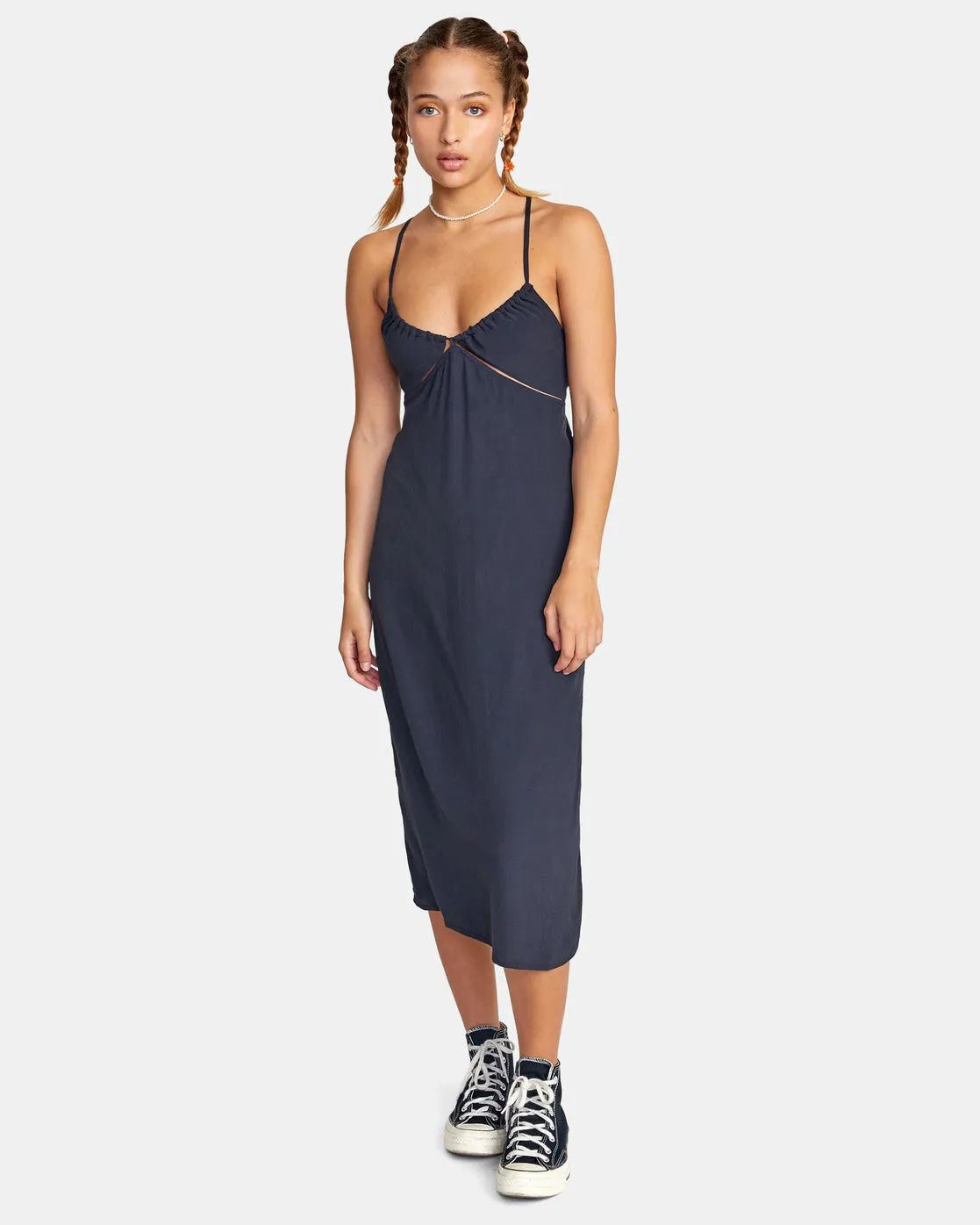 No Judgement Midi Dress - Black