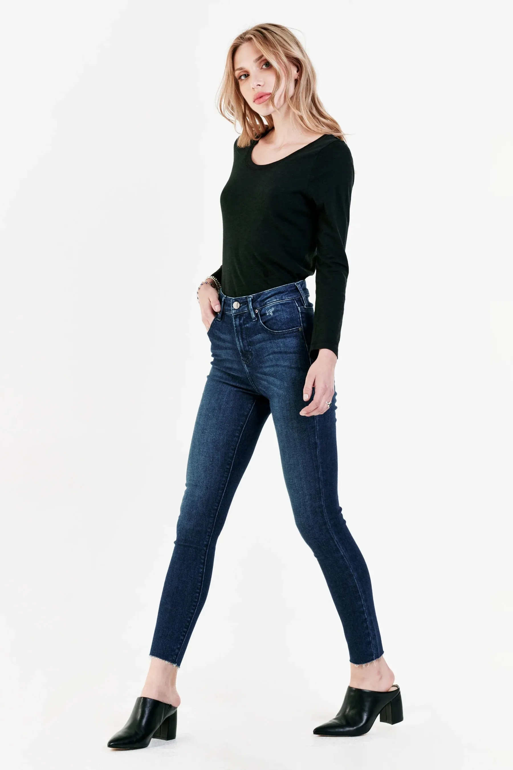 Olivia Super High Rise Ankle Skinny - West Point [Dear John Denim]