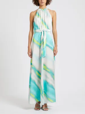 Paella Halter Long Neck Dress