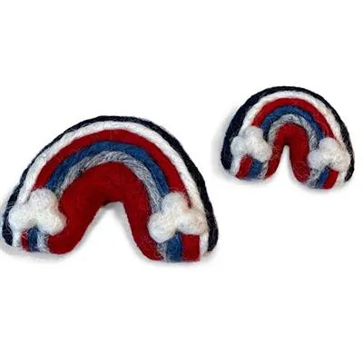 Patriotic Rainbows - Velcro Attachable Dog & Cat Collar Felt Accessory