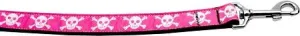 Pink Skulls 1 inch wide 4ft long Leash