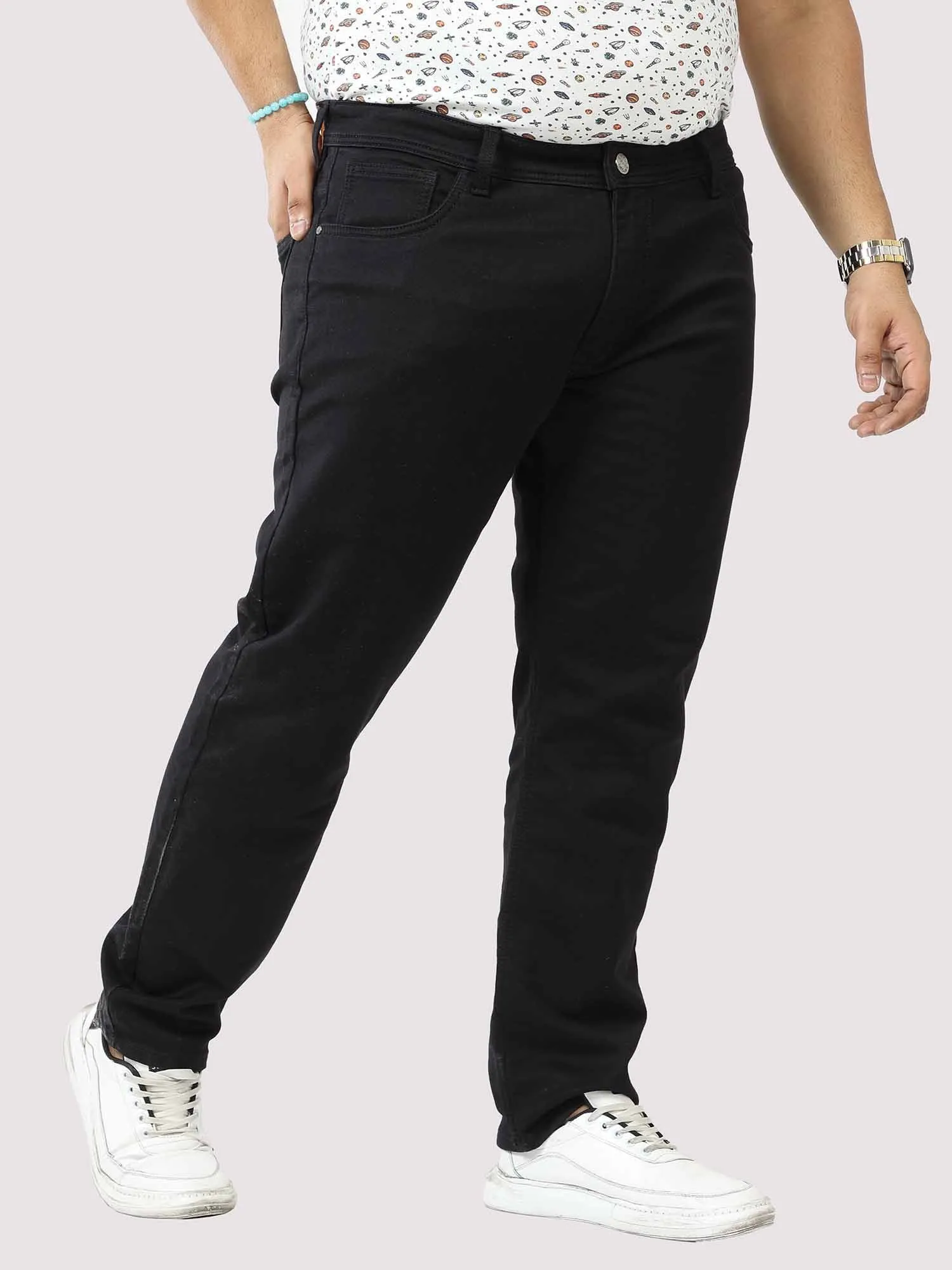 Premium Black Jeans Men's Plus Size