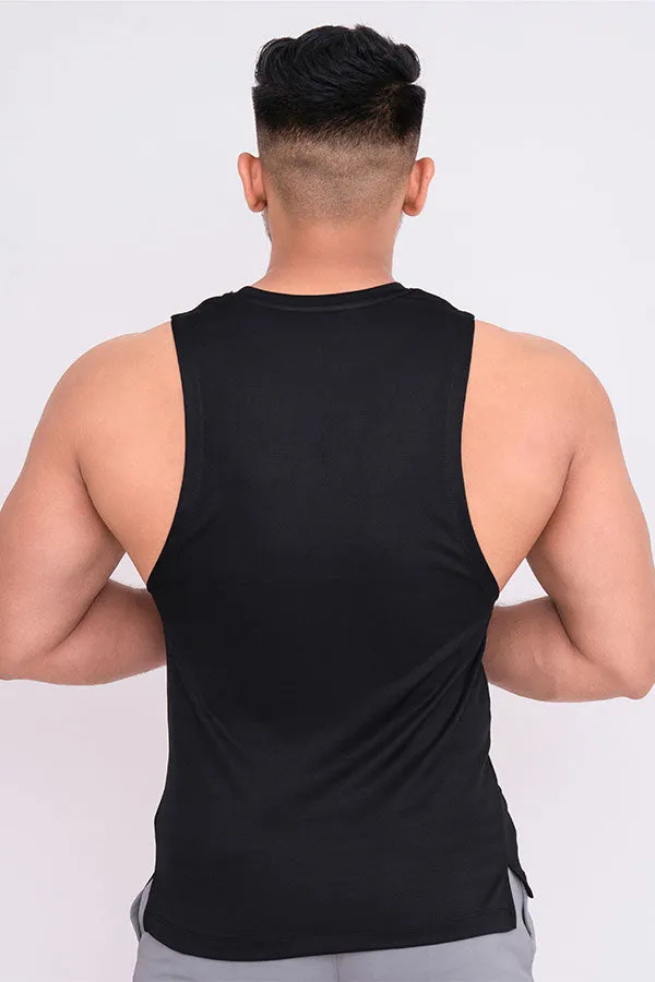 QUIRKY GYM VEST BLACK - KETTLE BELL