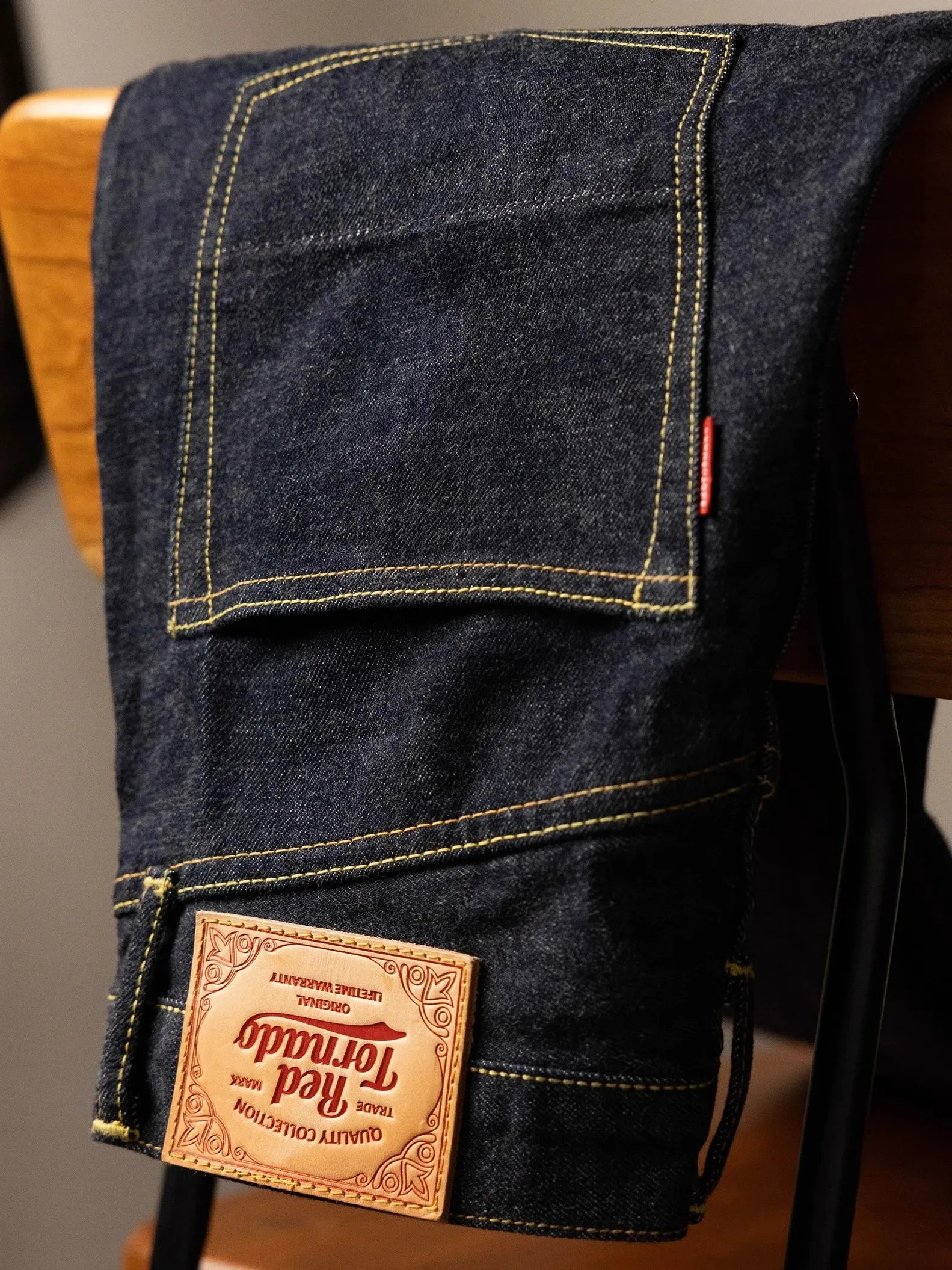 Red Tornado 2000T Carrot Fit Jeans 14oz Sanforized Selvedge Denim Workwear Pants