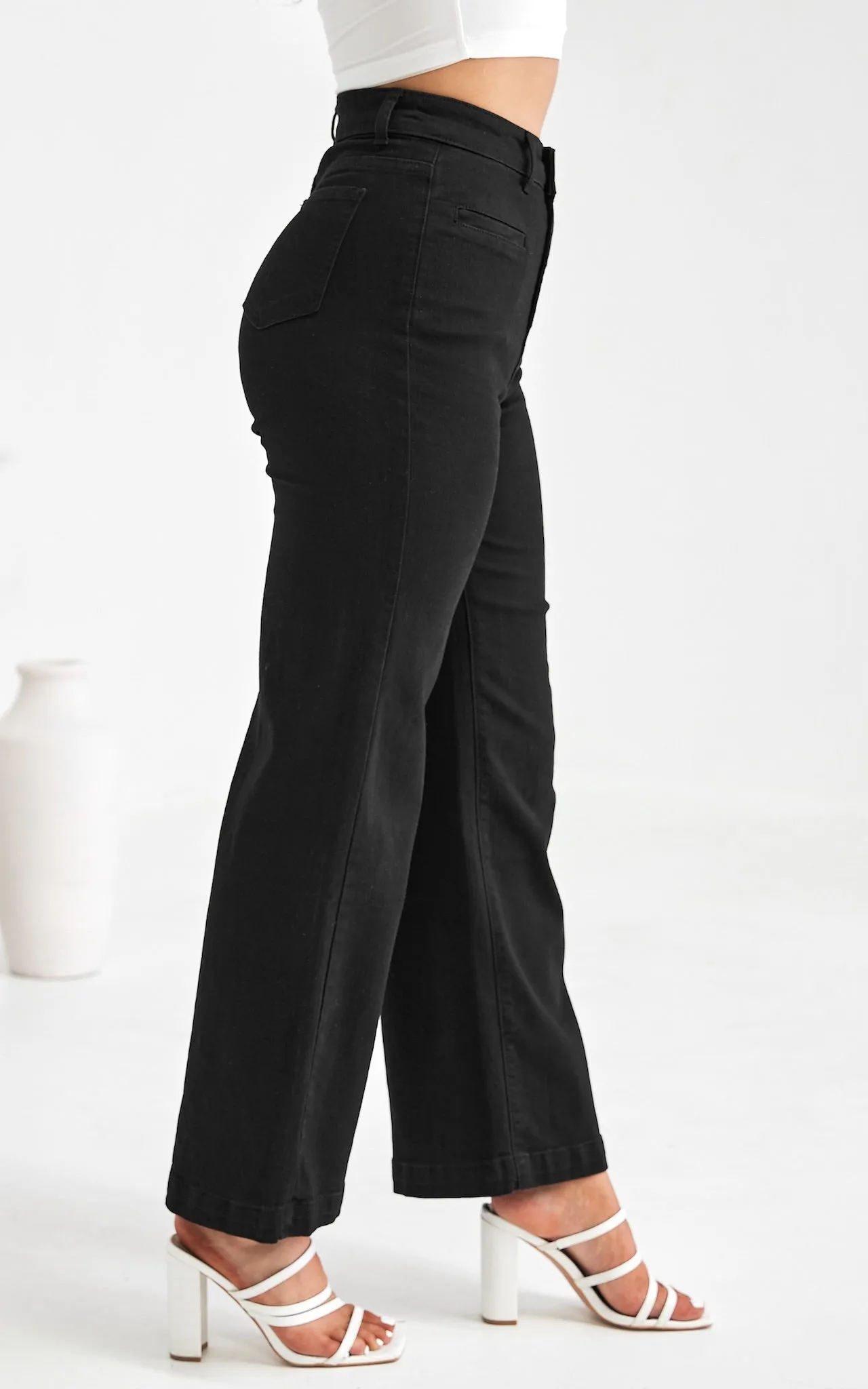 Riverdale Wide Leg Jeans - Black