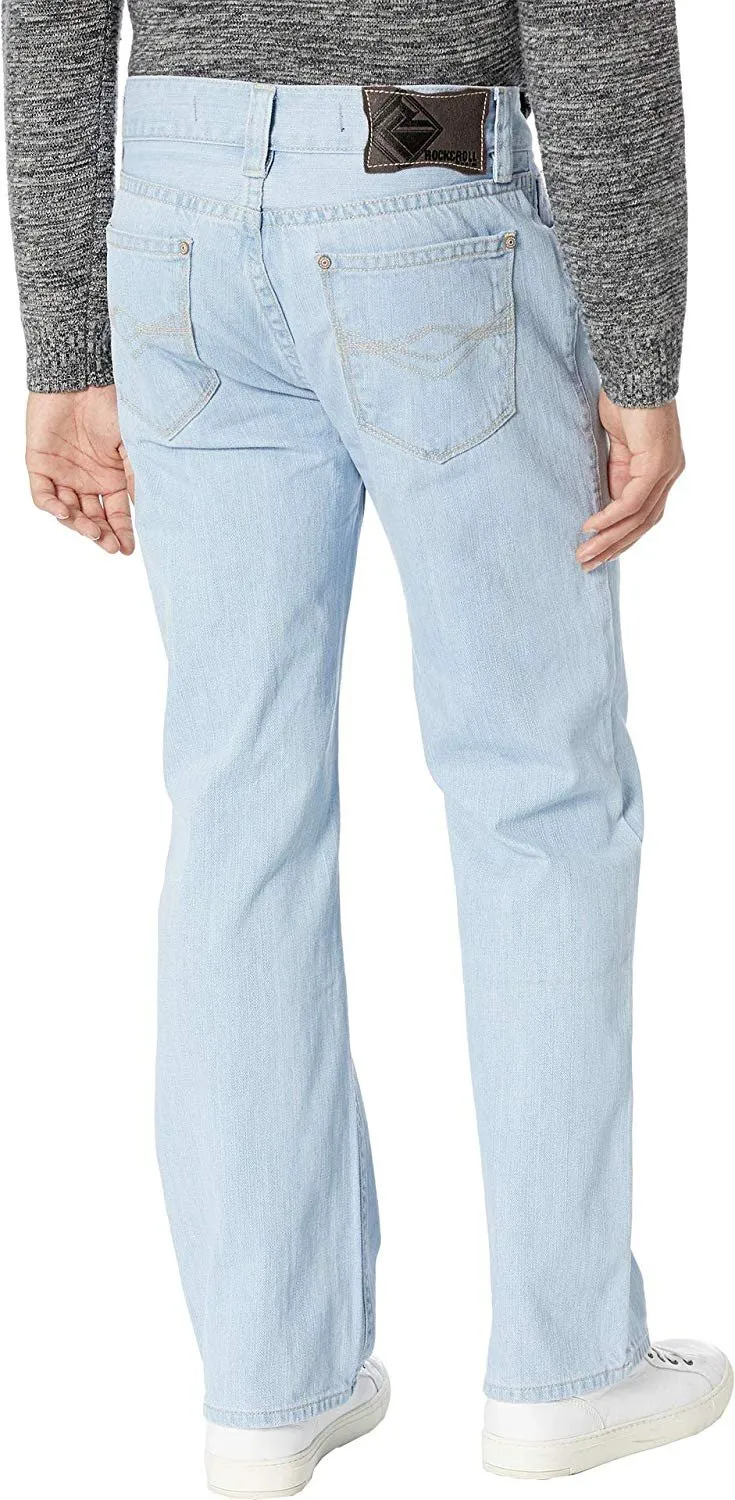 Rock and Roll Cowboy Men's Double Barrel Jeans in Light Wash, M0S8659 32x34