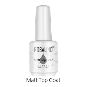 ROSALIND 15ml Matt Top Coat Bright For Nail Art Design LED/UV Lamp