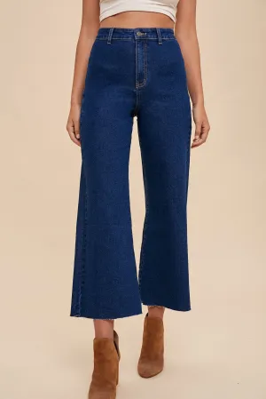 Roxy Wide Leg Jeans || Dark Denim