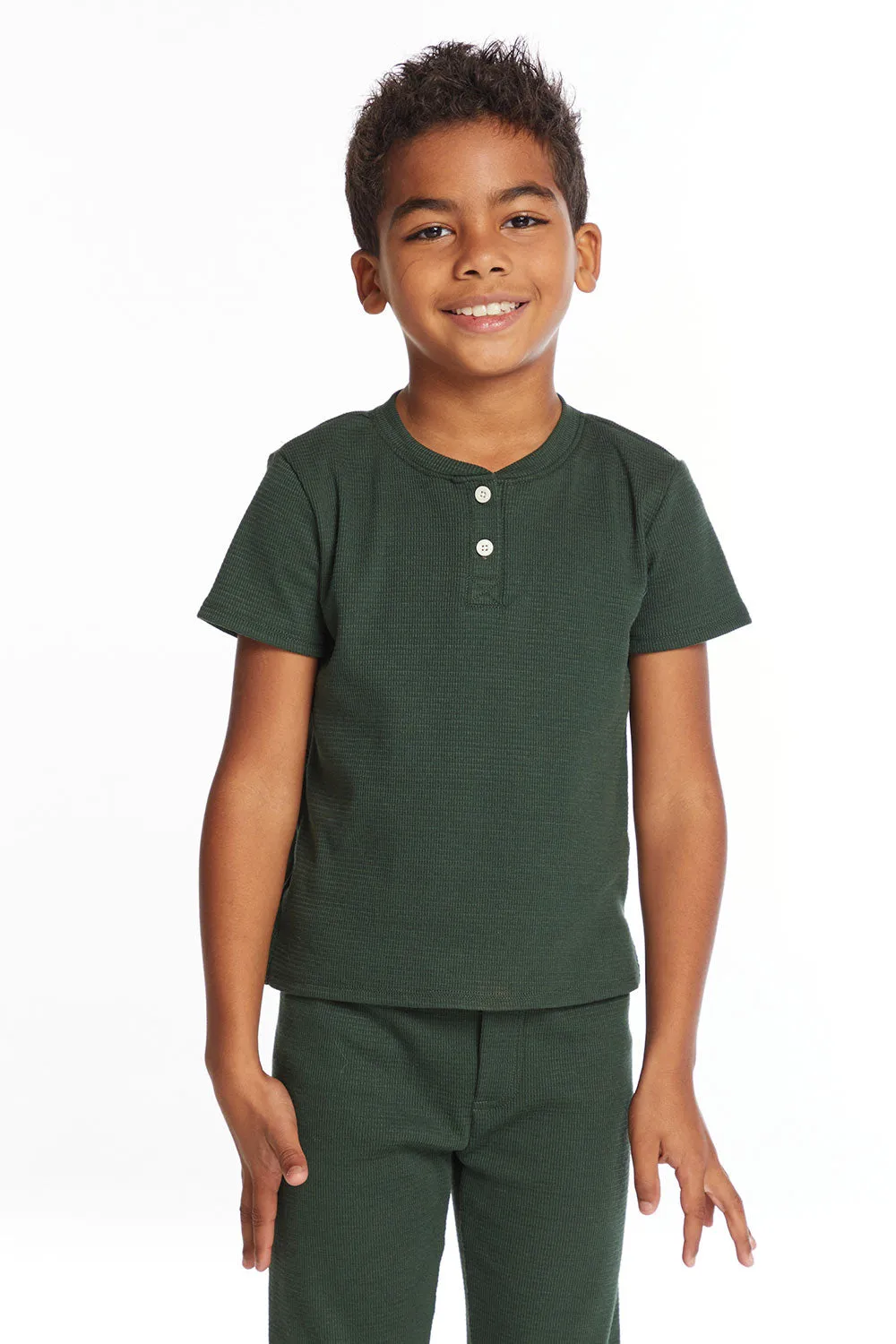 Safari Green Boys Henley