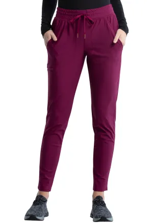 Scrub Pants - Cherokee Women's Form Mid Rise Tapered Leg Drawstring Pant - Wine, CK095