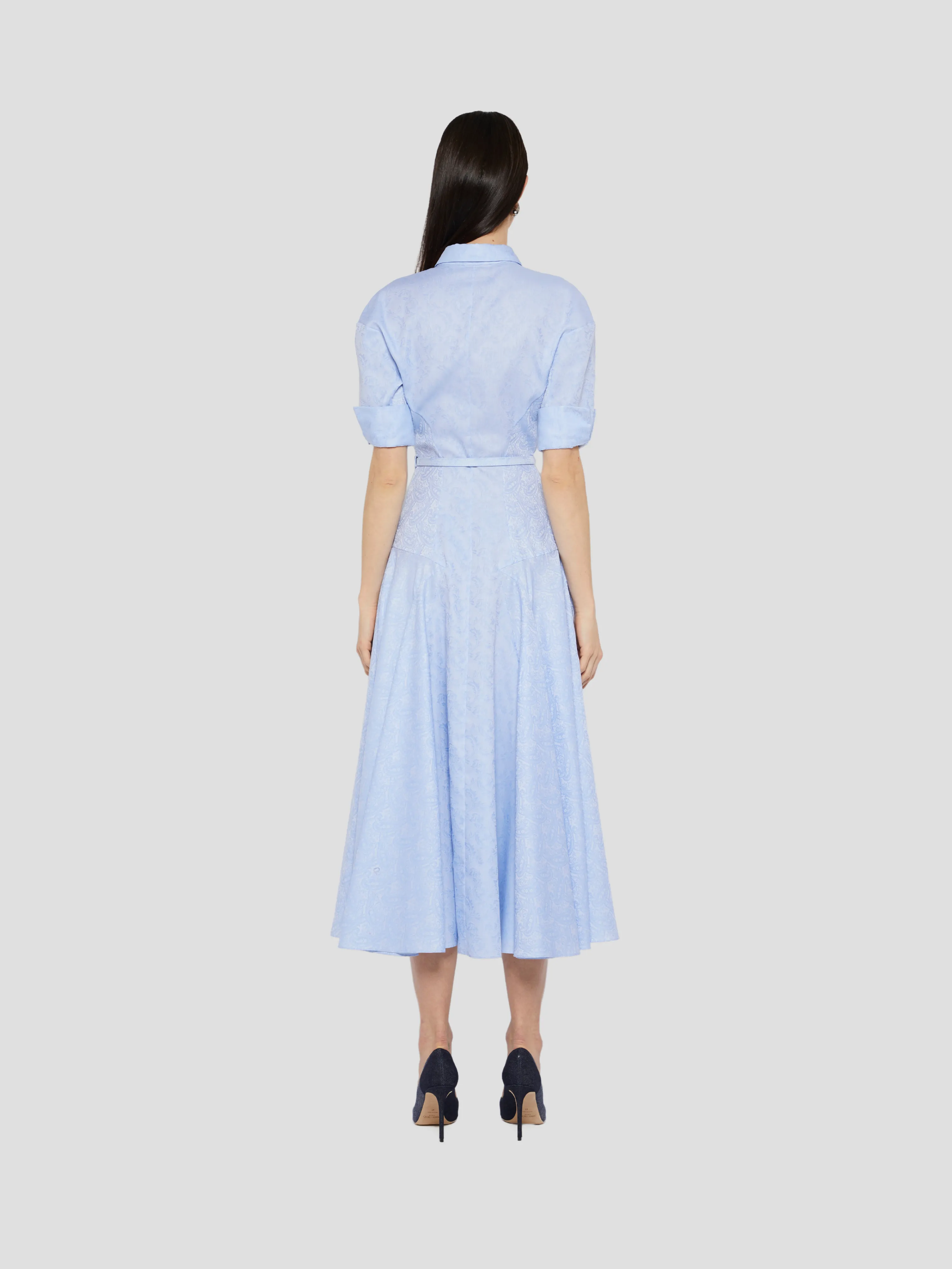 Short Sleeve Midi Shirt Dress