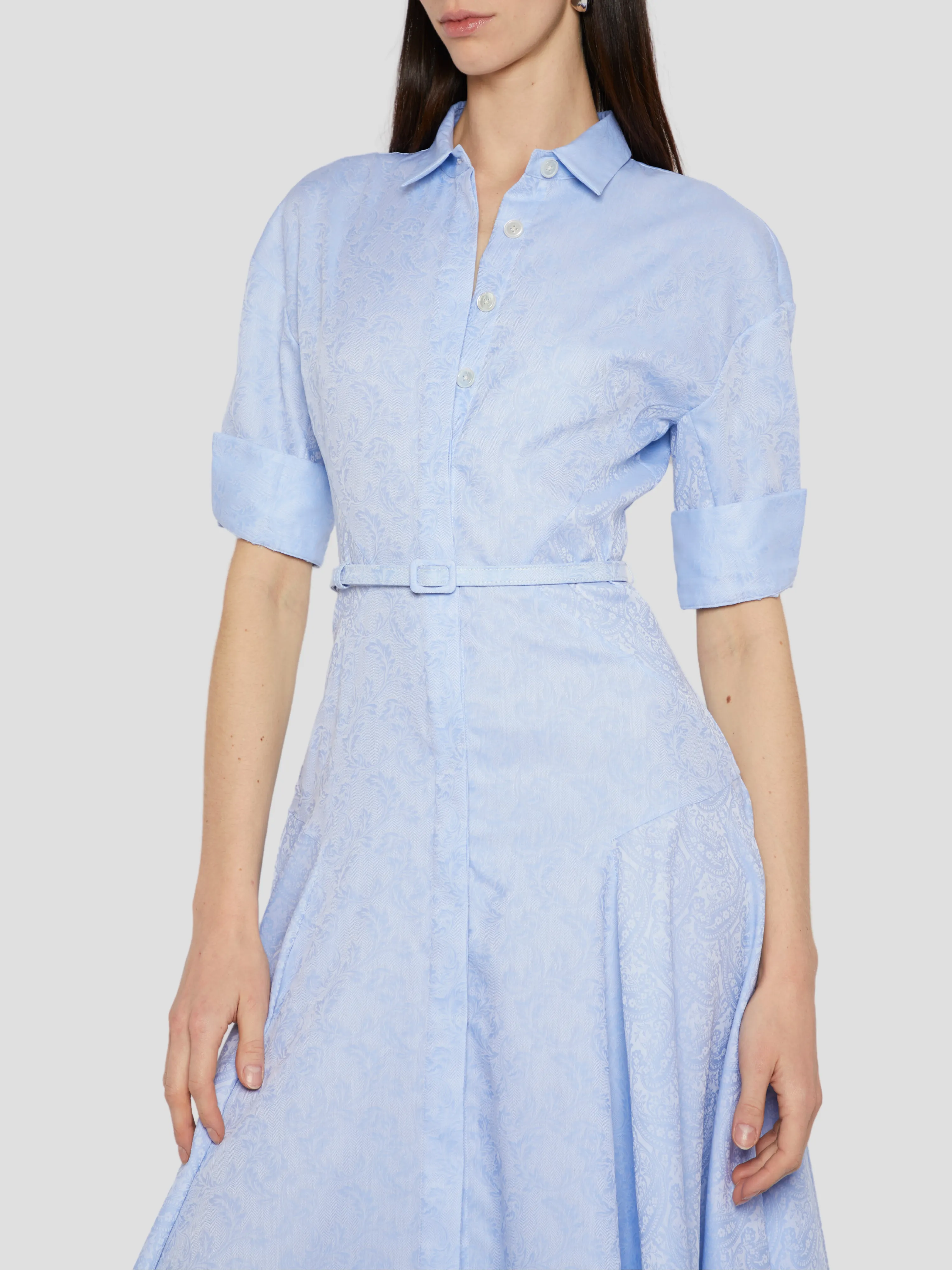 Short Sleeve Midi Shirt Dress