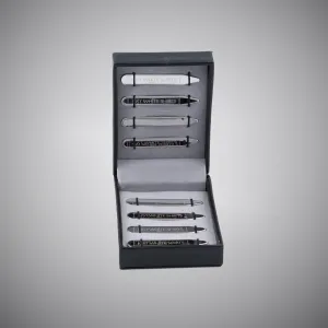 Silver Chrome Finish Stainless Steel 8 Piece Collar Stay Box Set