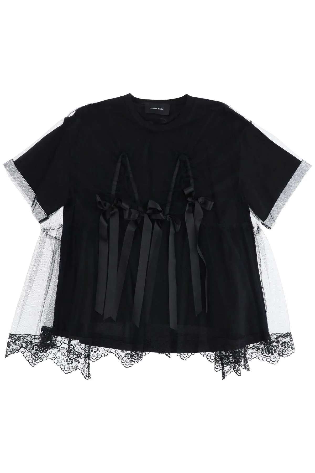 Simone rocha tulle top with lace and bows