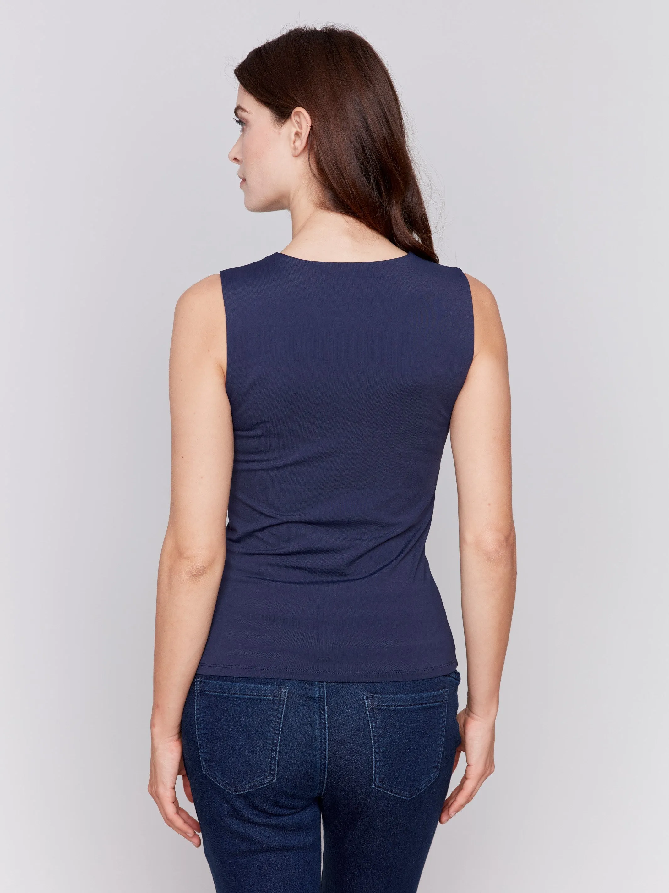 Sleeveless Super Stretch Top - Navy