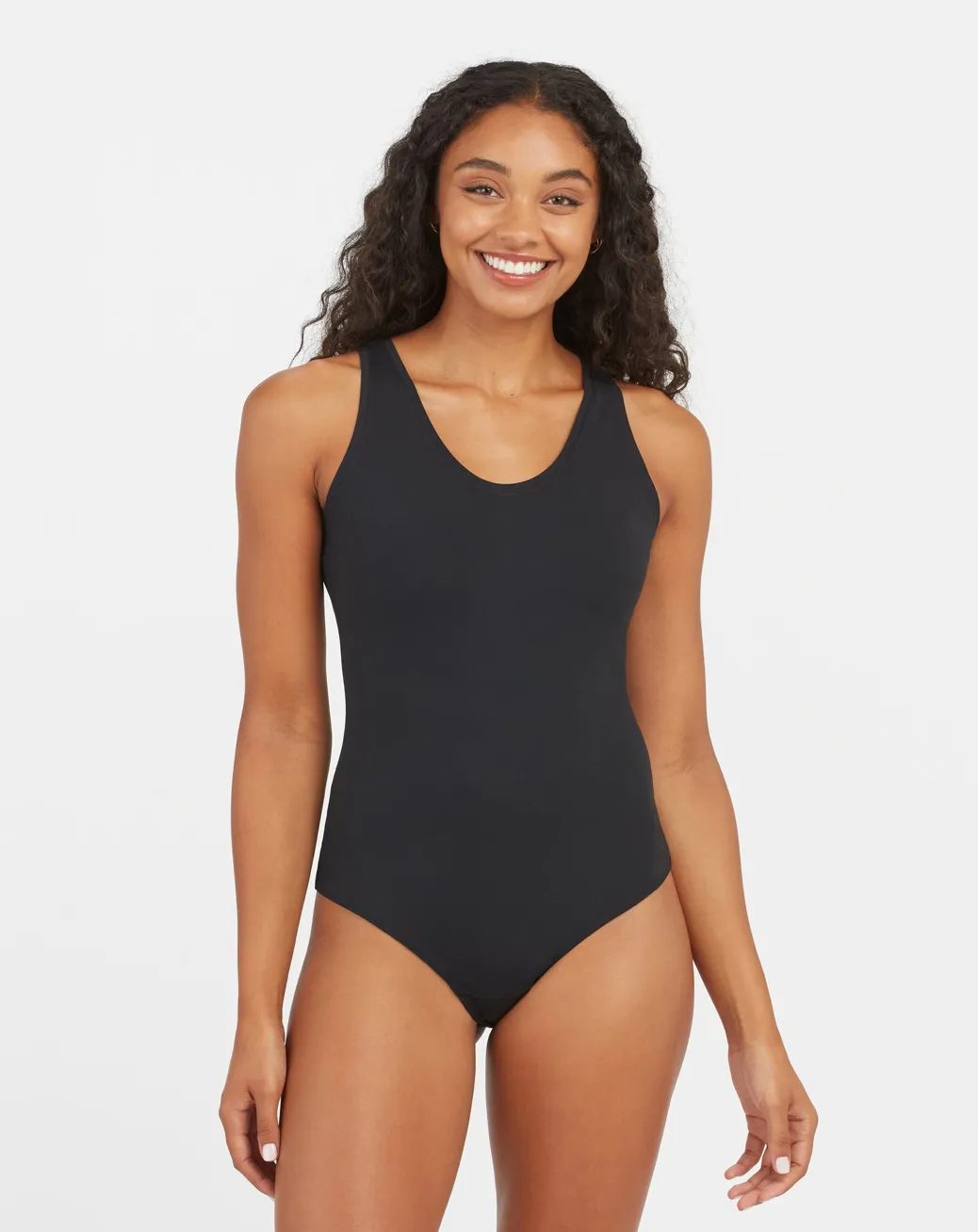 Spanx Suit Yourself Scoop Tank Bodysuit Black