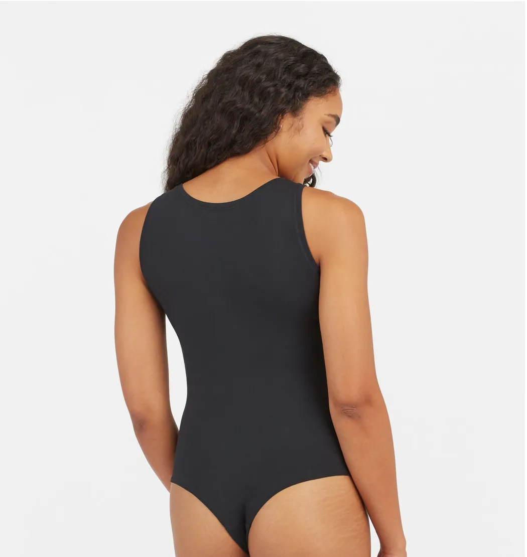 Spanx Suit Yourself Scoop Tank Bodysuit Black