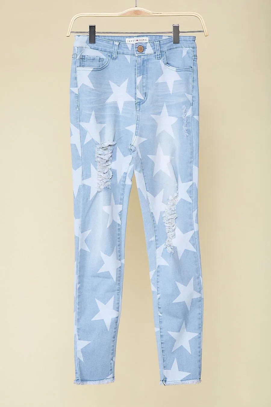 Star Print Skinny Denim