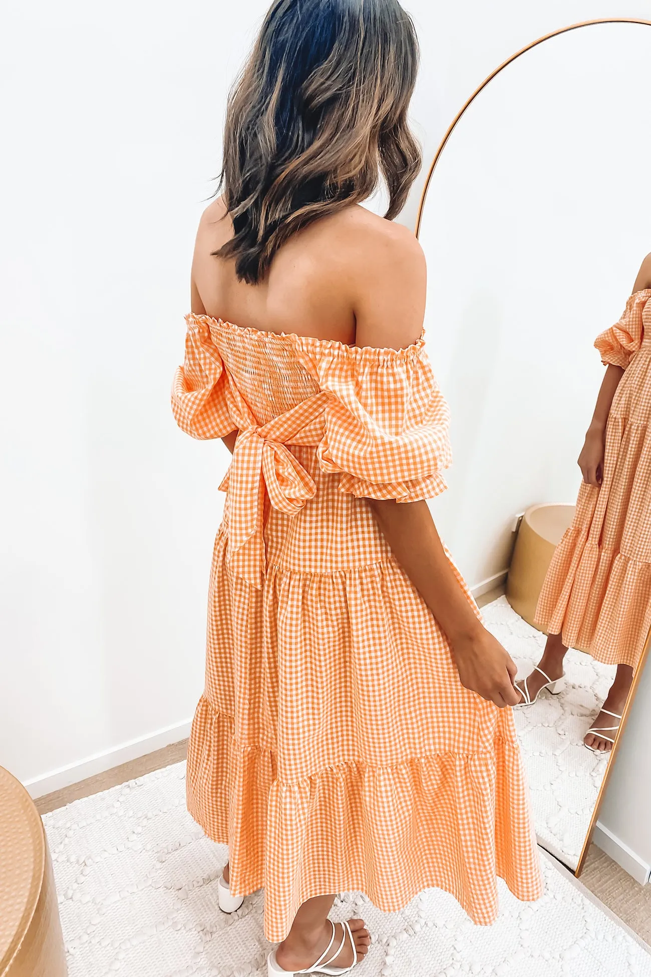 Stevie Midi Dress Orange