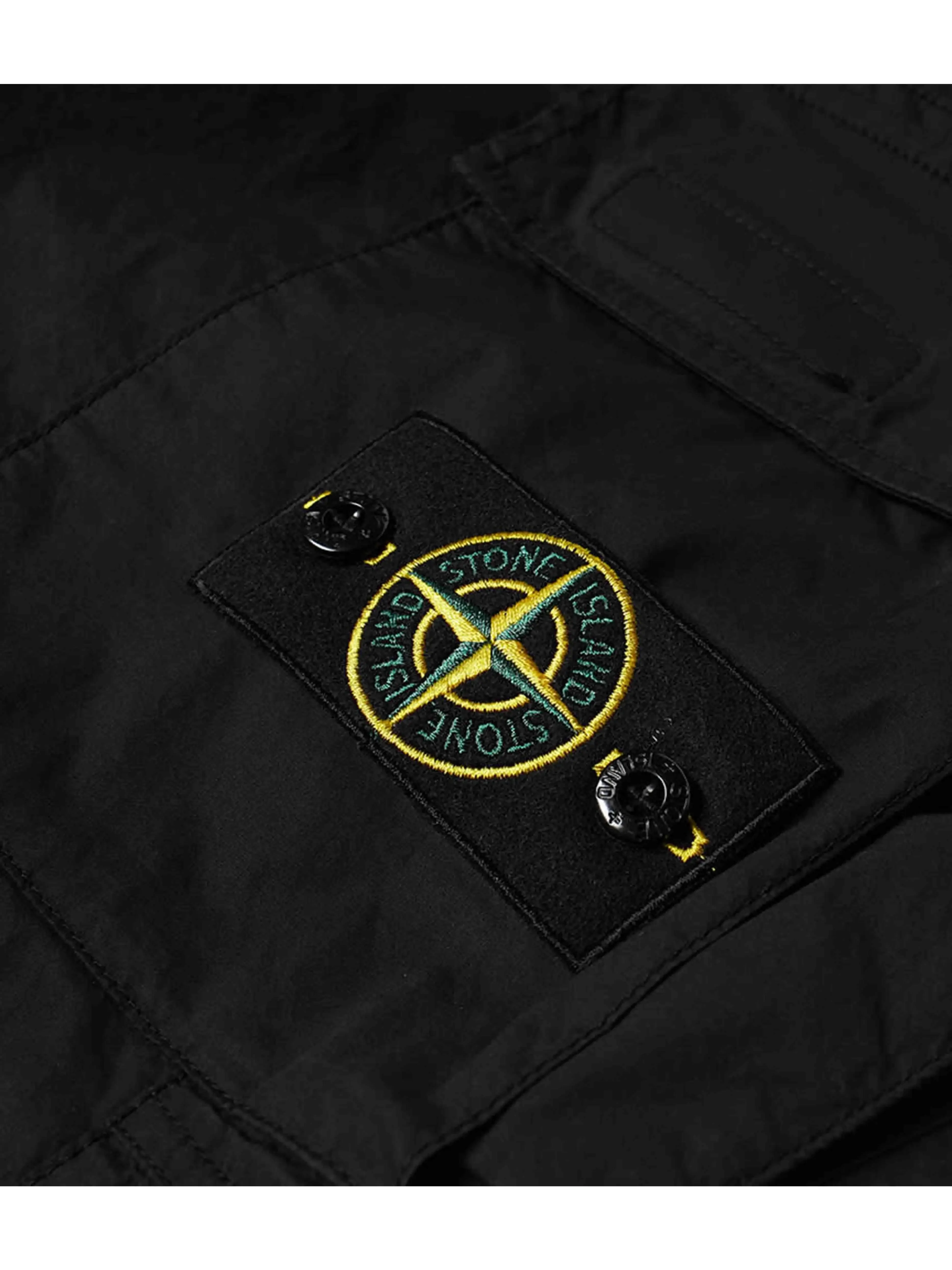 Stone Island Cotton Stretch Cargo Pants Black