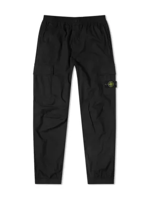 Stone Island Cotton Stretch Cargo Pants Black