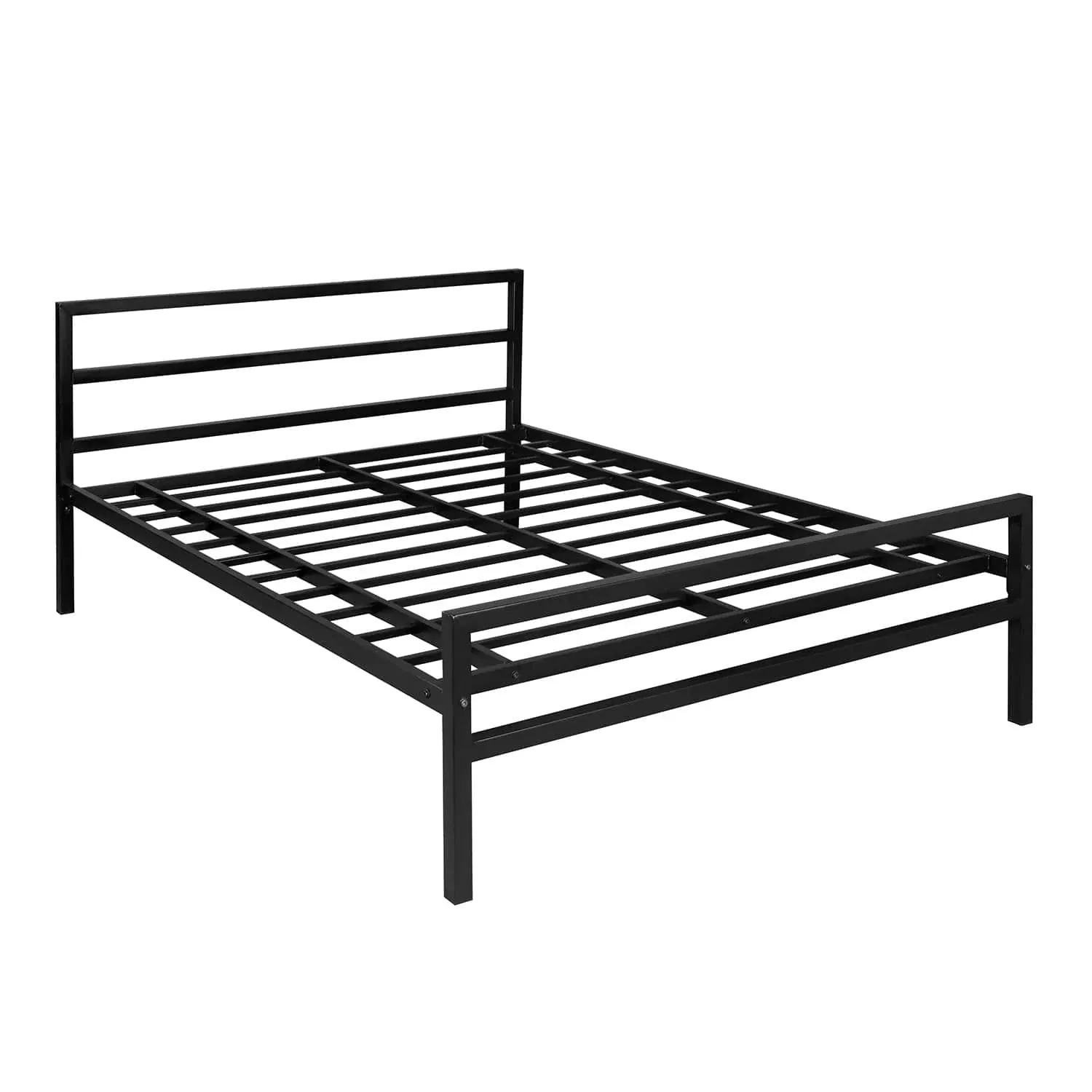 Striker Metal Bed (Black)   Plus Mattress (King)