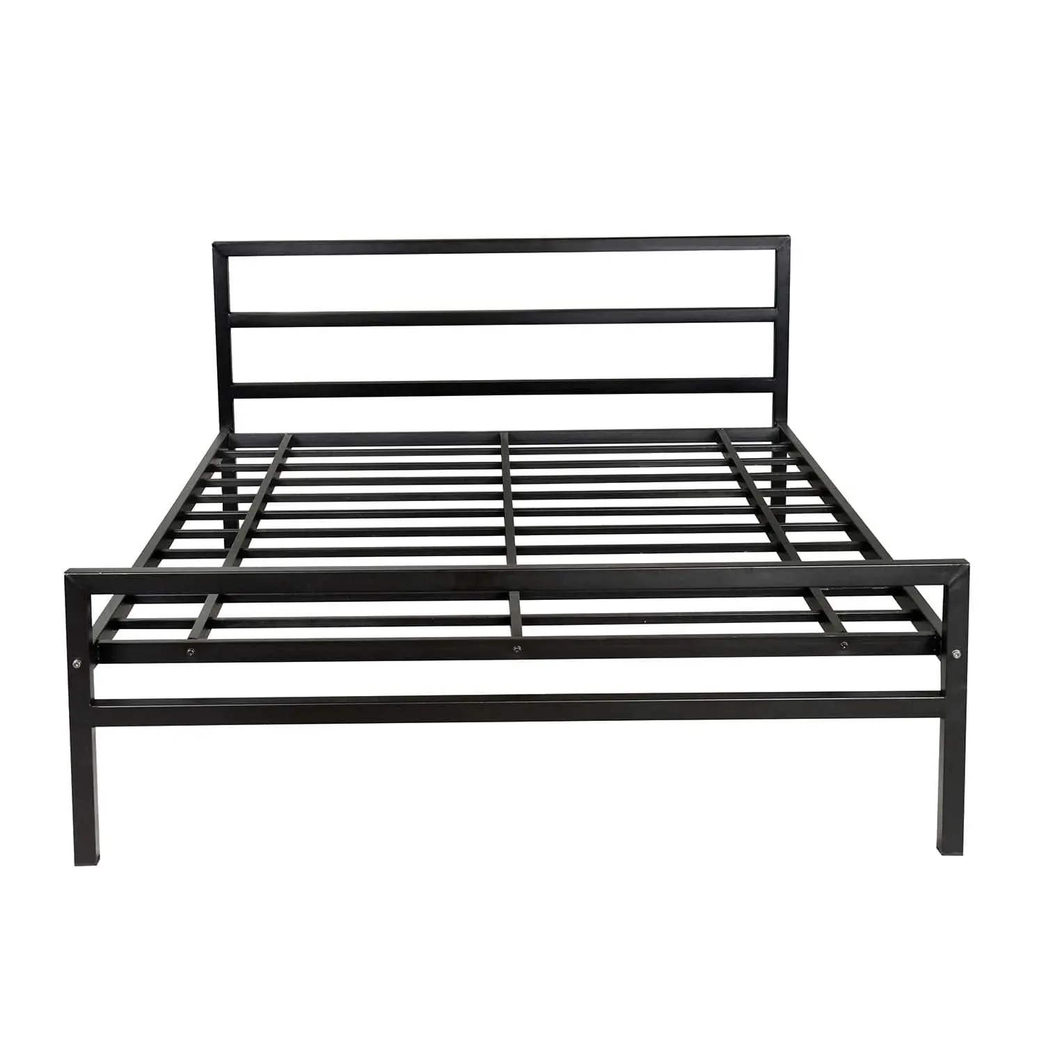 Striker Metal Bed (Black)   Plus Mattress (King)