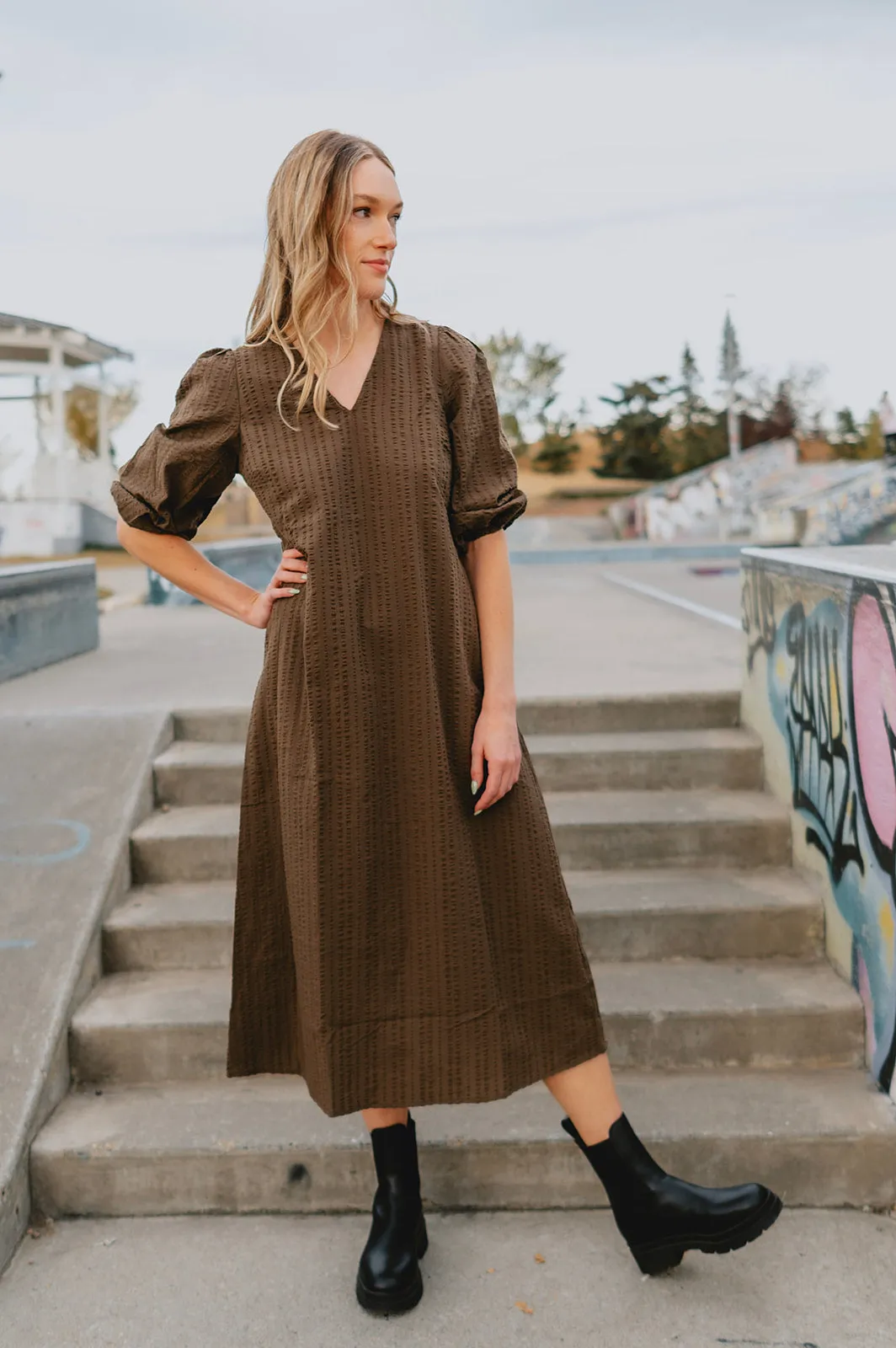 The Felani Dress by Minimum - Crocodile