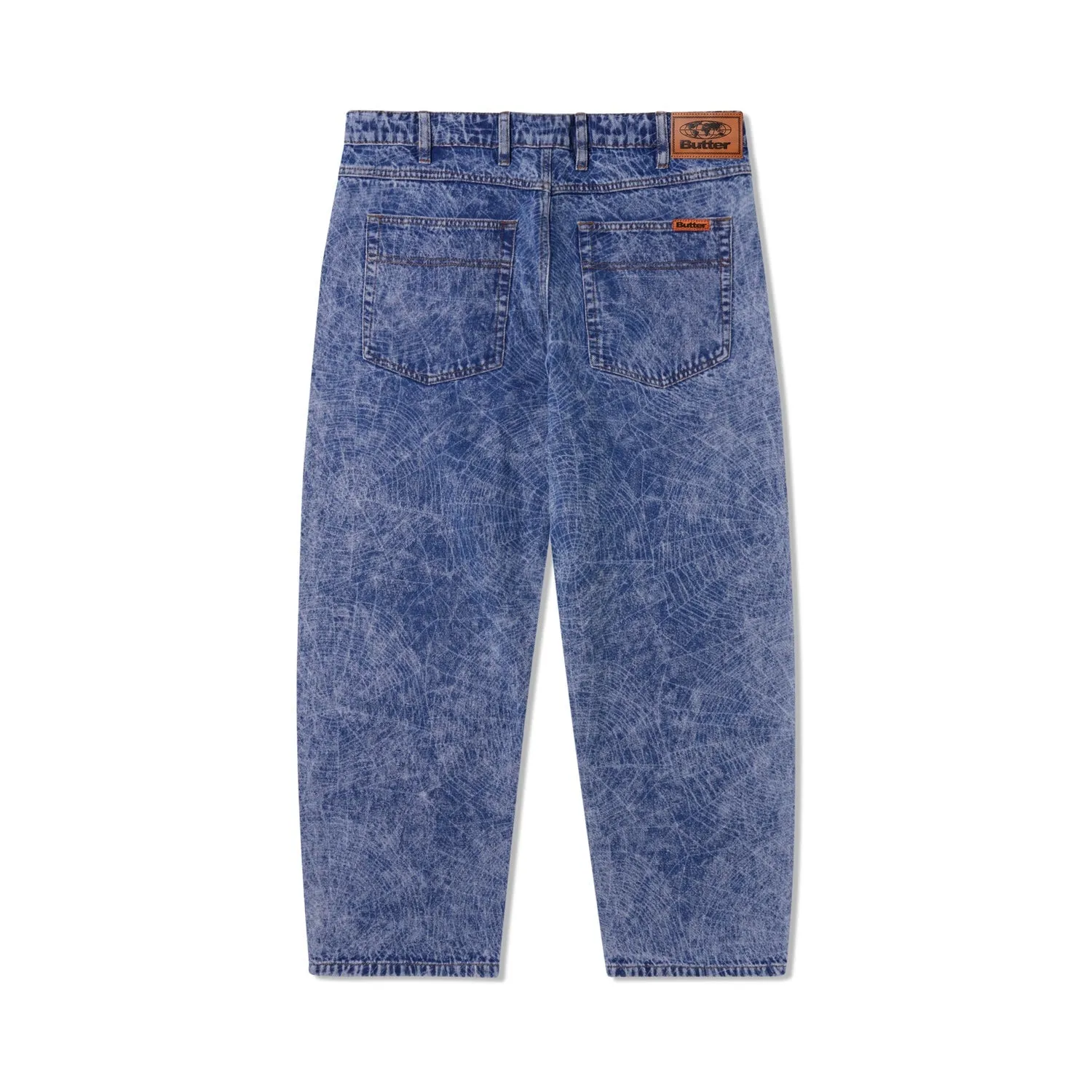 Web Denim Jeans, Acid Wash Indigo