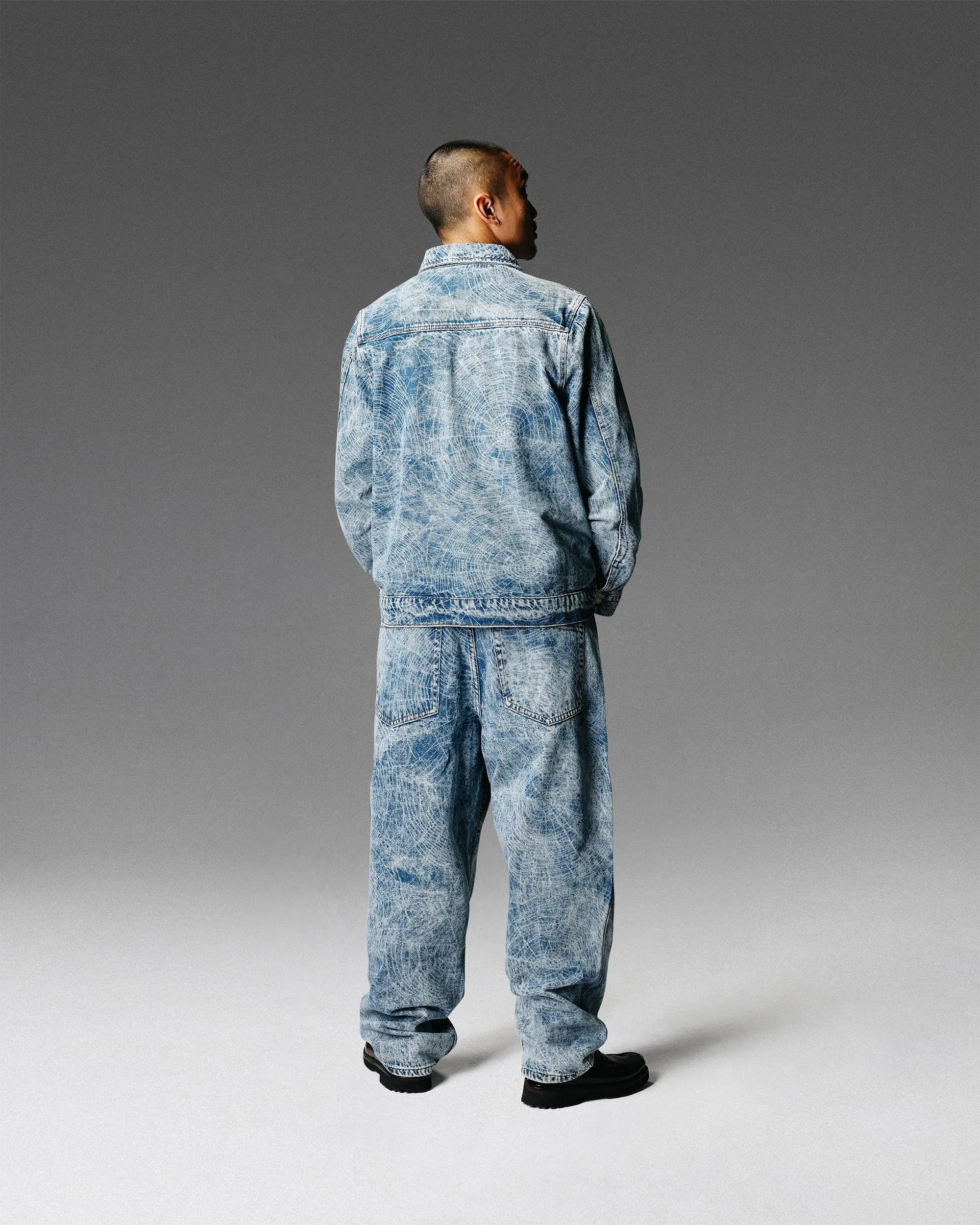 Web Denim Jeans, Acid Wash Indigo