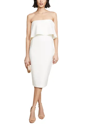 White Driggs Strapless Midi Dress