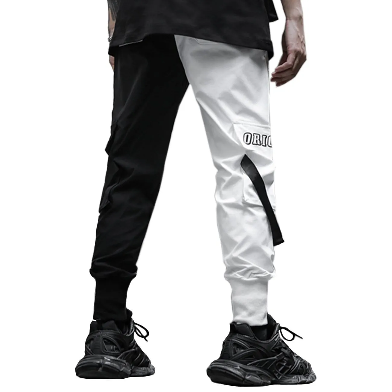 WLS Contrast Stitching Ribbon Cargo Pants