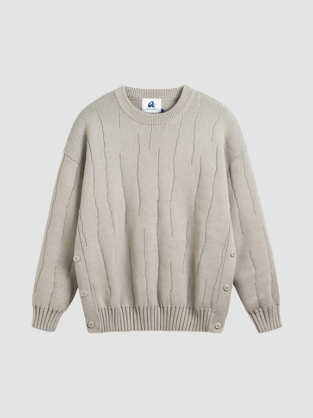 WLS Retro College Solid Color Sweater