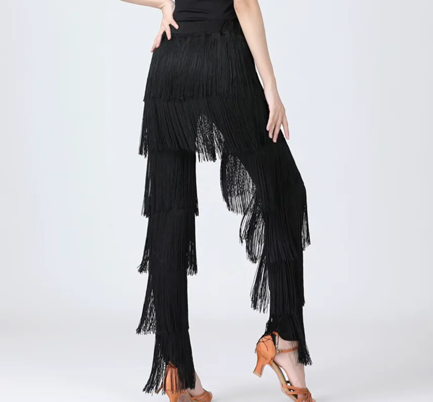 Women's Fringed Pants - Women's New Fringed Multi-layer Tassels Pants