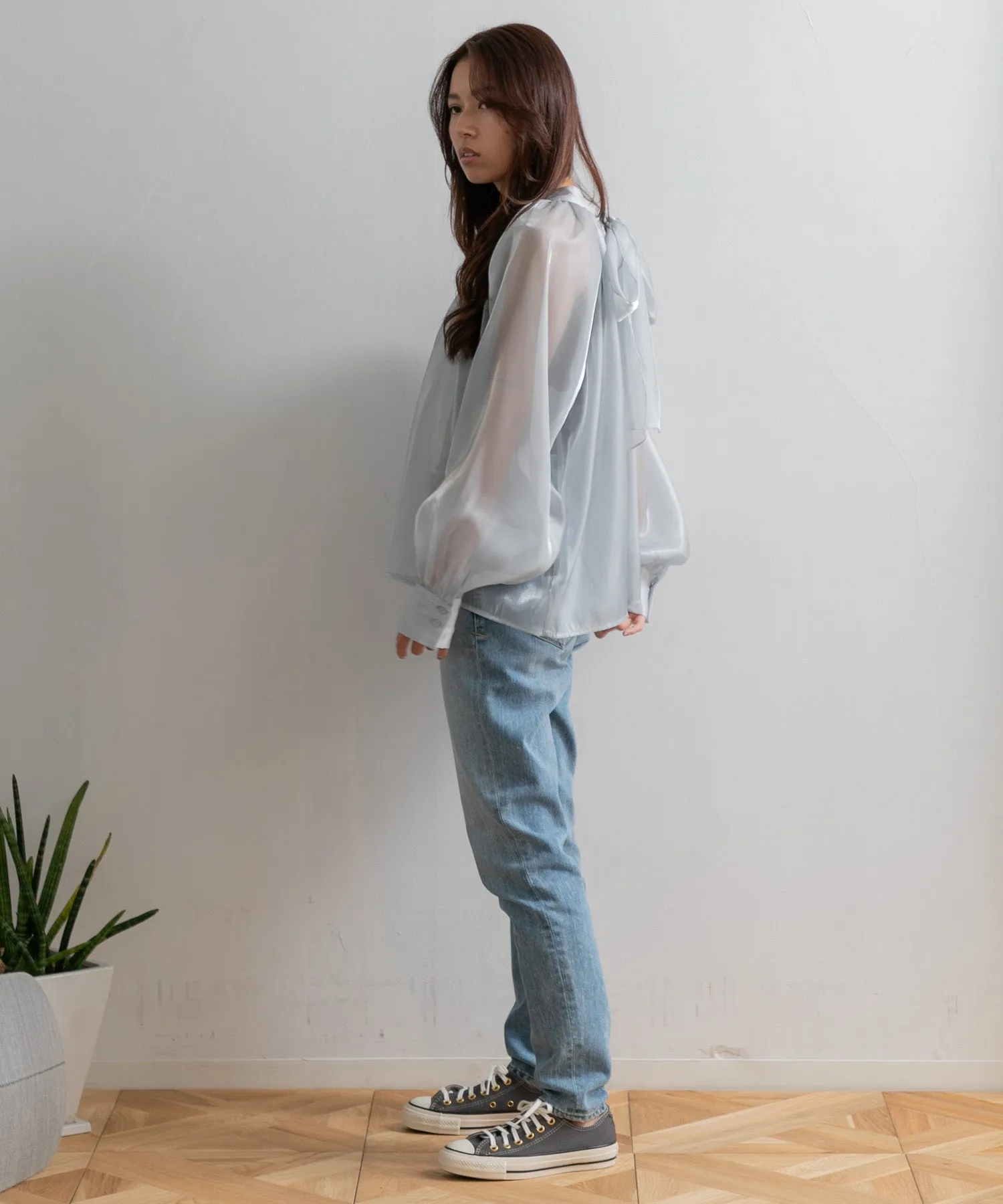 【WOMEN】YANUK ハイウエスト スリムテーパード RUTH TDS Trick Denim