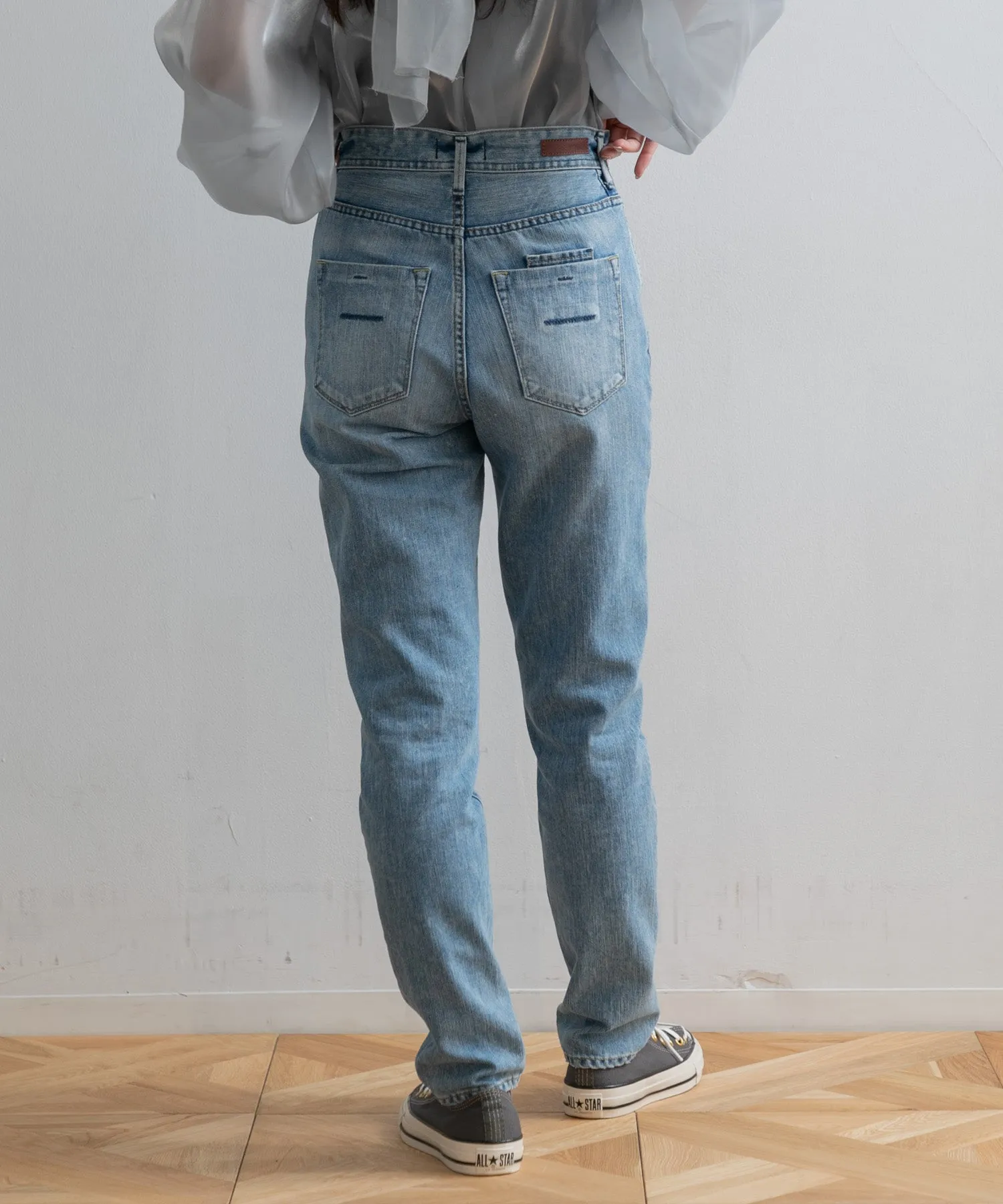 【WOMEN】YANUK ハイウエスト スリムテーパード RUTH TDS Trick Denim