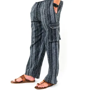 Woven Cotton Cargo Pants