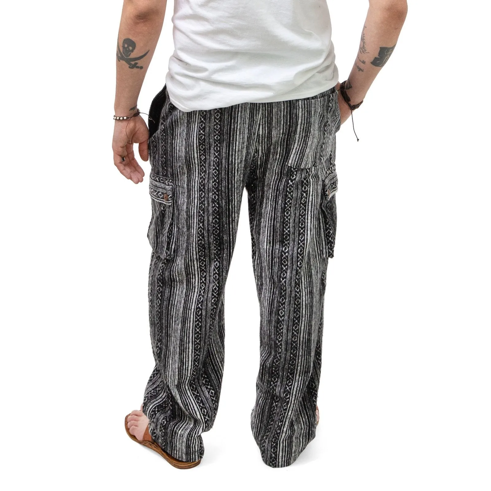 Woven Cotton Cargo Pants