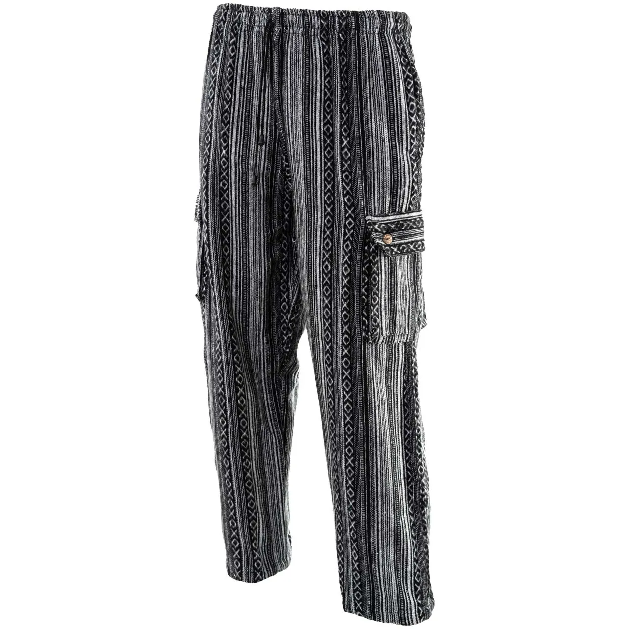 Woven Cotton Cargo Pants