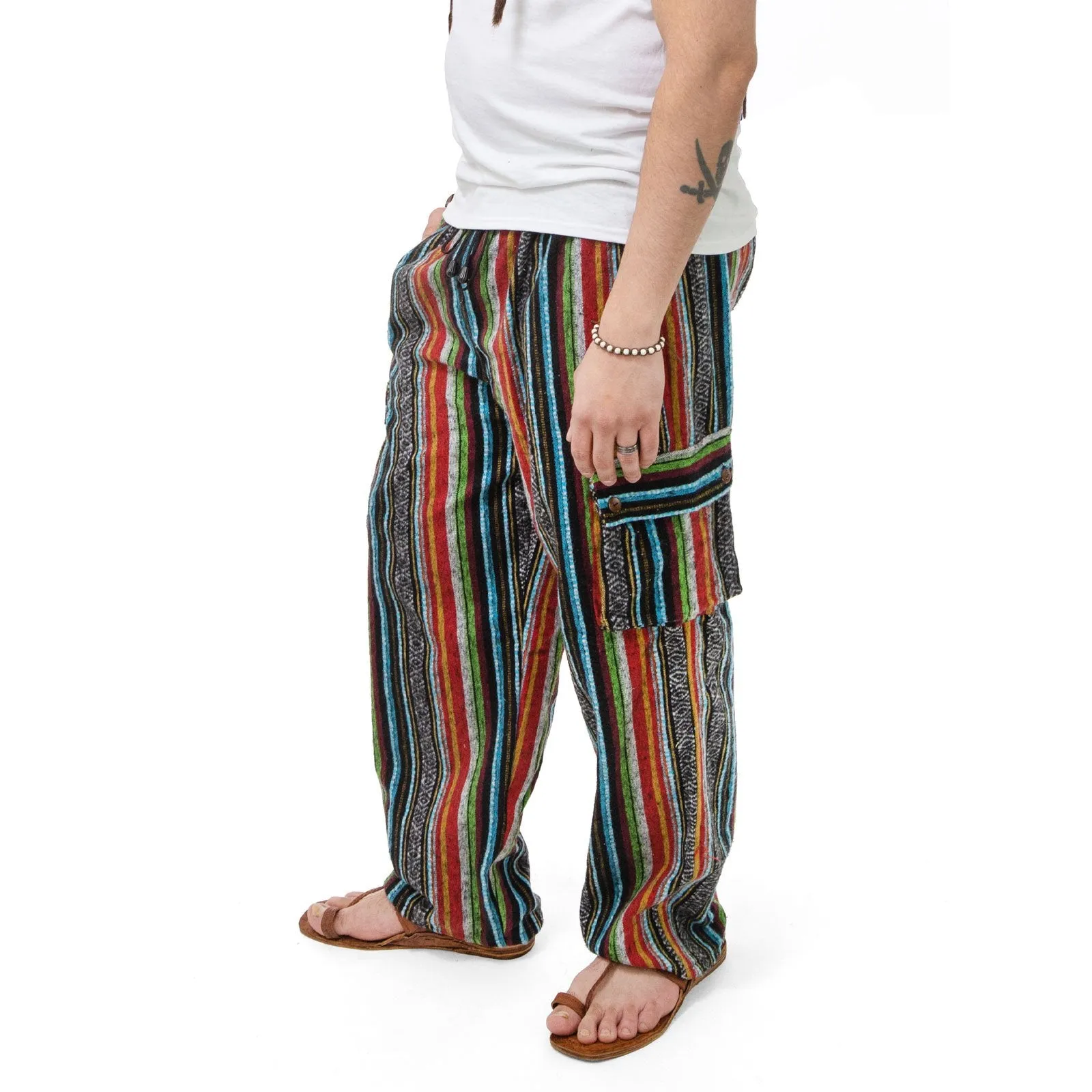 Woven Cotton Cargo Pants