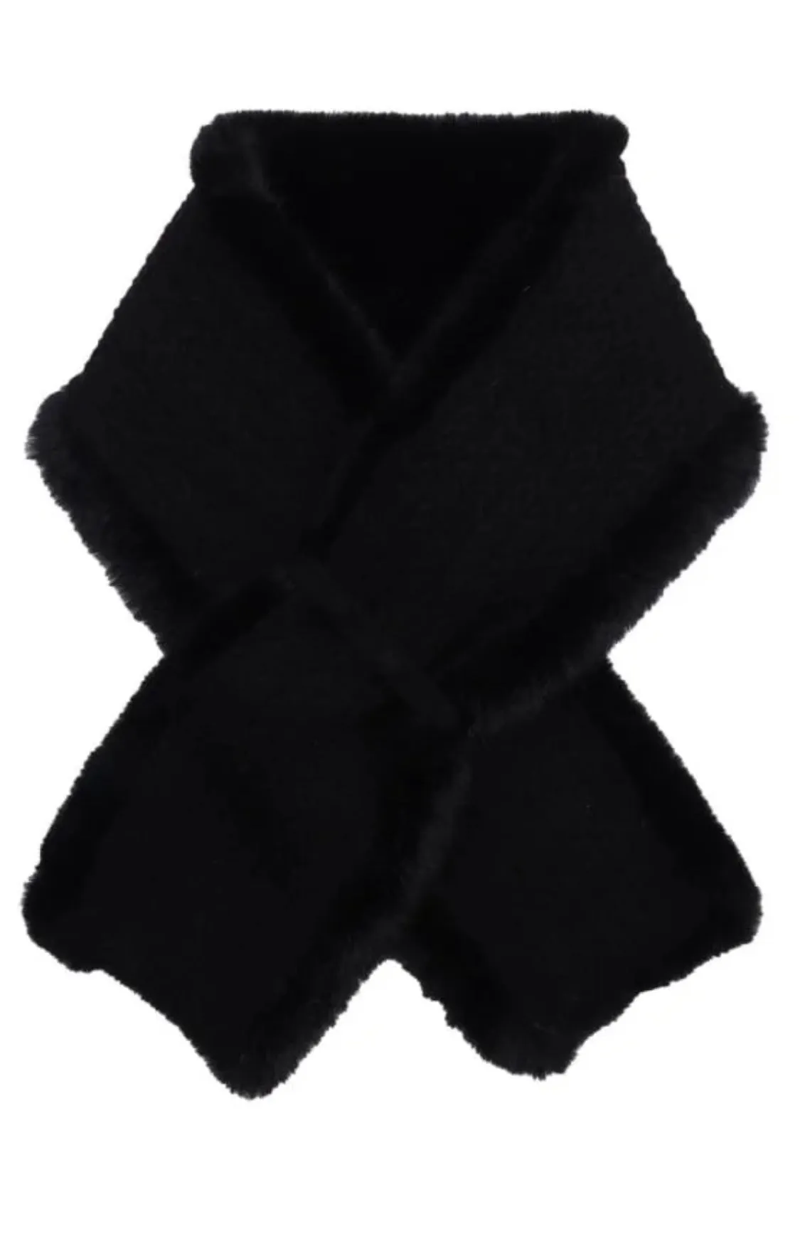 Zelly 15503 Plain Pull Through Faux Fur And Knit Collar Style Scarf (2 Colours)